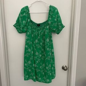 Jacquie the Label mini dress - Kelly green embroidered eyelet dress sz Large